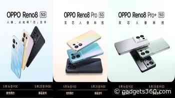 Oppo Reno 8 Series Listed on Official China Website, Reno 8 Pro+ Design Captured in Hands-On Video