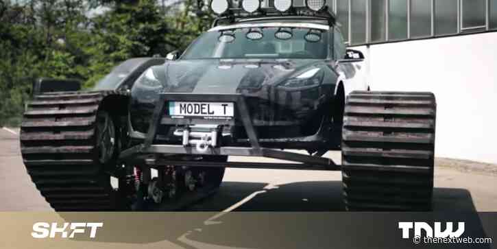 Watch this Tesla transform into a monstrous 6-ton tank