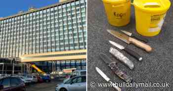 Chilling knife haul shows the daily dangers Hull's hospital staff face - Hull Live