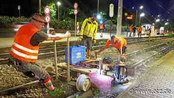 Kreissäge macht den Weg frei für Jenas neue Straßenbahnen