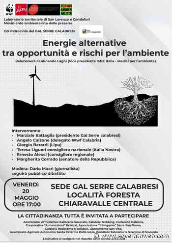 A Chiaravalle l'incontro pubblico “Energie alternative fra rischi e opportunità” - Soverato Web