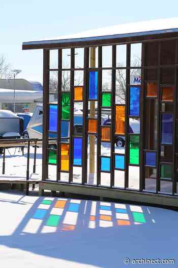 Drury architecture students build homeless shelter that plays on light and color - Archinect
