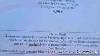 „Lieber Gast“: Komplizierte Botschaft auf Speisekarte sorgt für Hohn und Spott - tz.de
