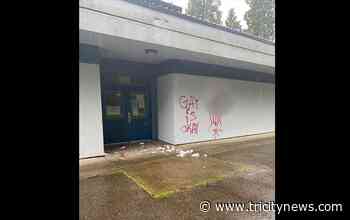 Penis graffiti painted on wall of Port Coquitlam school - The Tri-City News