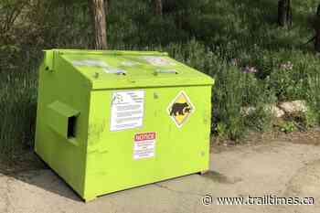 Bear-proof bin available at Trail works yard - Trail Times