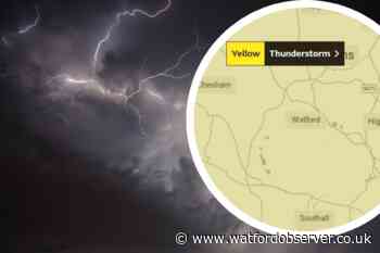 Met Office issues thunderstorm warnings across Watford