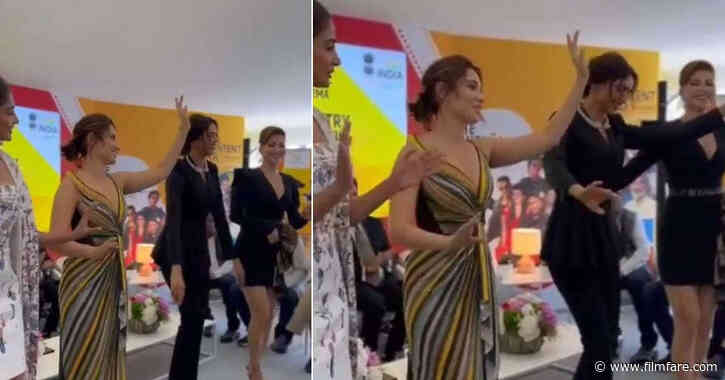 Deepika Padukone Tamannaah Bhatia Pooja Hegde dance to Ghoomar at Cannes 2022