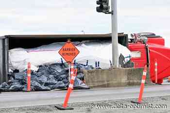 Ladner truck rollover blocking Highway 17A traffic - Delta Optimist
