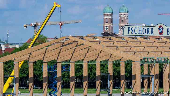 Neuer Wirt und Brauereichef stellen neues Bräurosl-Zelt vor