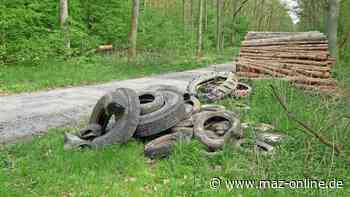 Unbekannte laden Altreifen im Krämer Forst ab - Märkische Allgemeine Zeitung