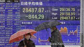 Nikkei, Topix & Co: Asiens Börsen setzen den Kurssturz in den USA leicht gebremst fort