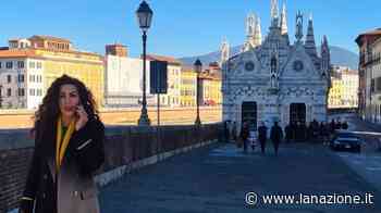 Un'opera di Tannaz Lahiji davanti a Palazzo Blu - LA NAZIONE