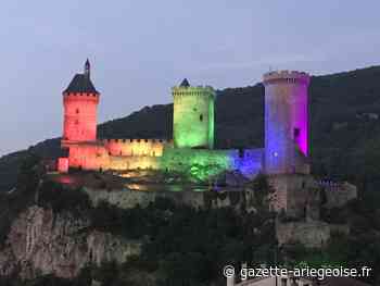 En Ariège le château de Foix est aux couleurs de l'arc en ciel - Gazette Ariégeoise