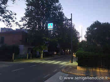 Attivo attraversamento pedonale illuminato a Senigallia in Via Capanna angolo Via Rosmini - Senigallia Notizie