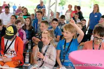 Kinder-Pressekonferenz auf der Gartenschau in Eppingen mit Mama-Maus - Heilbronner Stimme