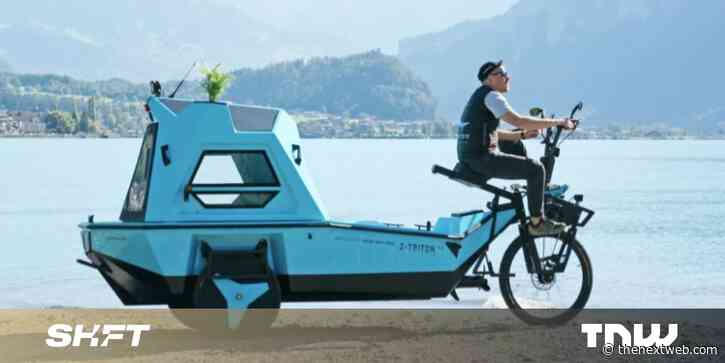This electric tricycle can transform into a camper AND a boat