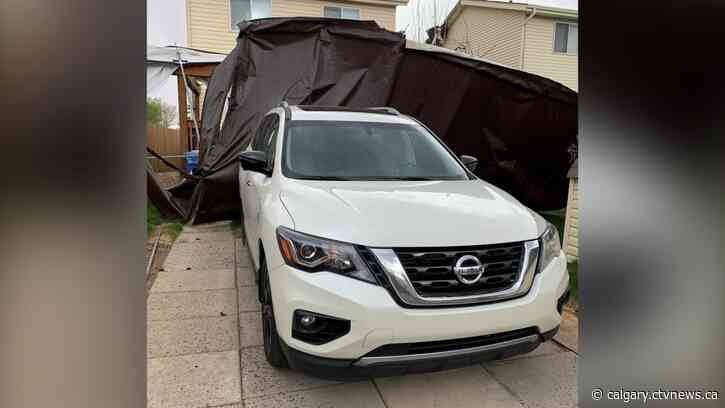 Windy and rainy in Calgary today