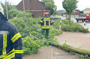 FW-KLE: Unwetterbedingte Einsätze durch Gewitter und Sturmböen