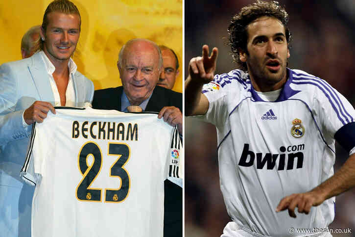David Beckham reveals inspiration for Real Madrid shirt number after Raul refused to give up his No7