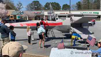 He built a moving, nearly life-sized 'Star Wars' X-wing fighter. Now, he wants to use it to help Ukraine