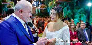 Lula sem gravata e Janja com vestido bordado: o que os noivos usaram - UOL Confere