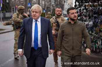 Boris Johnson and Volodymyr Zelensky hold talks on stopping Vladimir Putin food supply blockade - Evening Standard