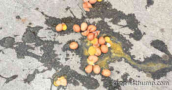 Egg-covered statue of Margaret Thatcher officially declared a food bank - NewsThump