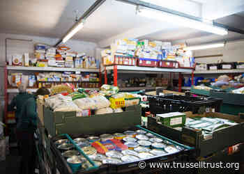 Food banks provide more than 2.1 million food parcels to people across the UK in past year, according to new figures released by the Trussell Trust - The Trussell Trust