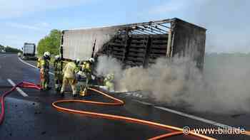 Dresden: Brennender Auflieger sorgt für Megastau auf der A4 - BILD