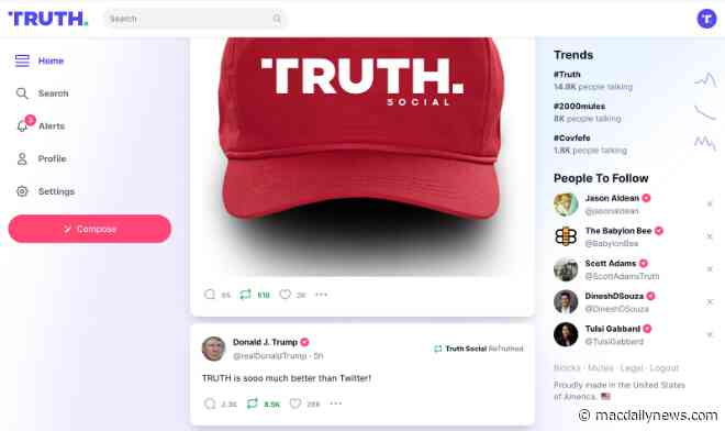 President Trump’s Truth Social now on web via browser, no longer confined to Apple devices