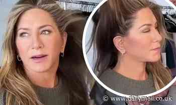 Jennifer Aniston flaunts a fresh blowout after using products from her haircare line LolaVie - Daily Mail