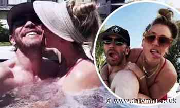 Kaley Cuoco plants kiss on beau Tom Pelphrey as they enjoy pool day in newly shared Instagram photos