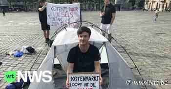 Leuvense studenten voeren actie tegen te hoge huurprijzen: "Het is onmogelijk om nu nog een betaalbaar kot te vinden" - VRT NWS