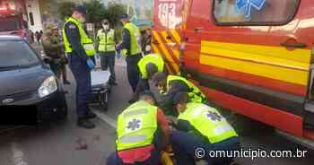 Mulher é atropelada no Centro de Brusque nesta quarta-feira - O Município