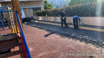 Genoa in B, imbrattati anche i giardini di piazza Remondini - GenovaToday