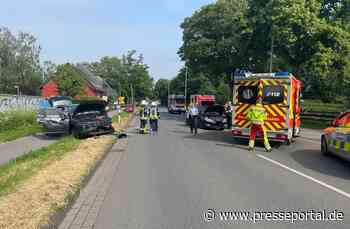 FW Dinslaken: Schwerer Verkehrsunfall auf der B8