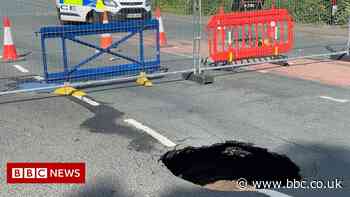 Road closed between Medomsley and Lintzford after sinkhole opens