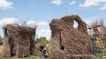 Mark Arts outdoor installation transforms twigs into artistic structures - Wichita Eagle