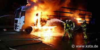 Lkw in Flammen: Sattelzug brennt auf A3 bei Lohmar völlig aus - Kölner Stadt-Anzeiger