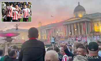 Sunderland fans take over Trafalgar Square with over 40,000 supporters set to be at Wembley