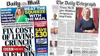 Newspaper headlines: 'Cost of living crunch' and desire to arm Moldova
