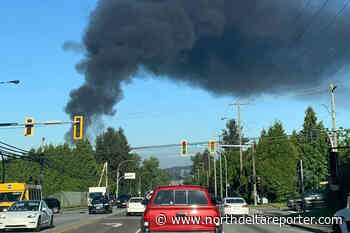 Pipe fire at Cloverdale construction site - North Delta Reporter