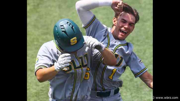Southeastern baseball stays alive in the Southland Conference tournament, beating HBU 12-4