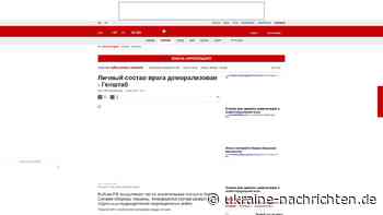 Feindliches Personal demoralisiert - Generalstab - Ukraine-Nachrichten