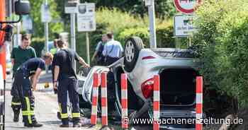 84-Jähriger leicht verletzt: Auto überschlägt sich zwischen Alsdorf und Aldenhoven - Aachener Zeitung