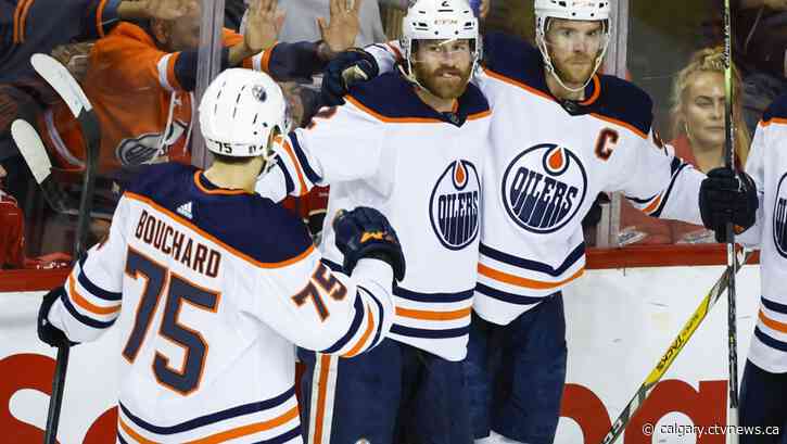 Edmonton Oilers douse Calgary Flames 5-3 to even playoff series 1-1