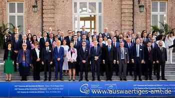Committee of Ministers in Turin: Making the Council of Europe fit for the future - Auswärtiges Amt