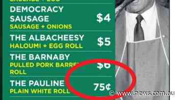 Pauline swipe in school’s sausage sizzle menu - news.com.au