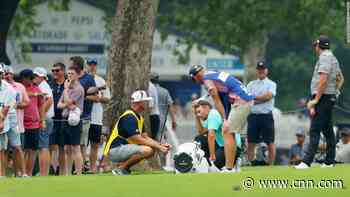 Golfer struck on head with ball from wayward drive from player on different hole