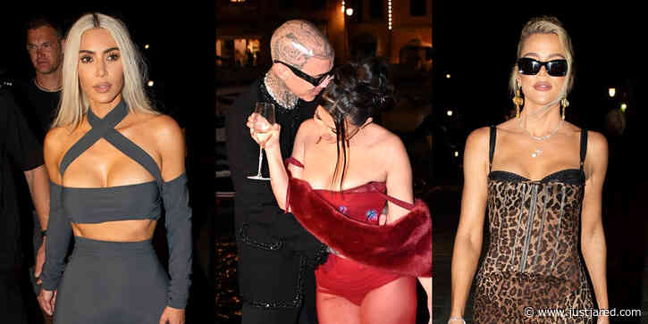 Kourtney Kardashian & Travis Barker Look So In Love at Pre-Wedding Dinner, Plus See Pics of Kim, Khloe, & More!